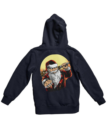 Bad Boy Santa Back Printed Christmas Hoodie For Men and Women 8Ball